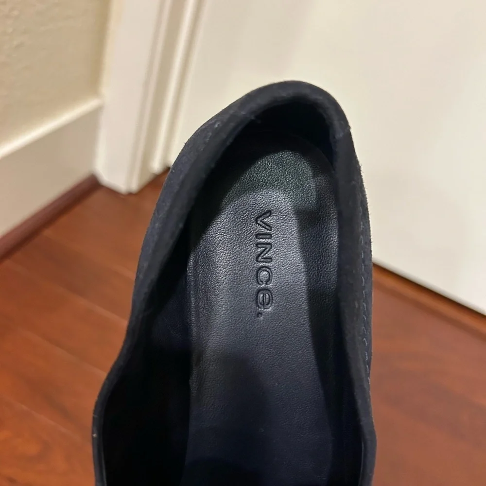 VINCE Zeta Platform Loafer Navy Blue Women's Slip on Suede sz.8M